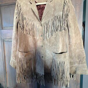 Vintage leather suede western jacket (Medium or slim fitting large.)
